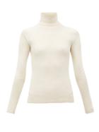 Matchesfashion.com Gucci - Logo-appliqu Wool-blend Roll-neck Sweater - Womens - Ivory
