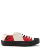 Jw Anderson - Strawberry-print Cotton-canvas Trainers - Womens - Multi