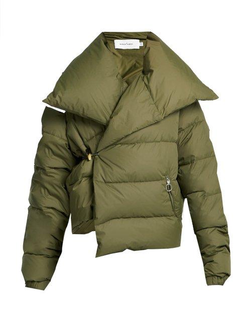 Matchesfashion.com Marques'almeida - Asymmetric Quilted Down Coat - Womens - Khaki