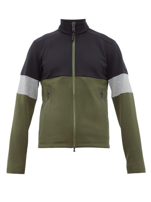 Matchesfashion.com Bogner - Full Zip Colour Block Stretch Jersey Sweater - Mens - Green