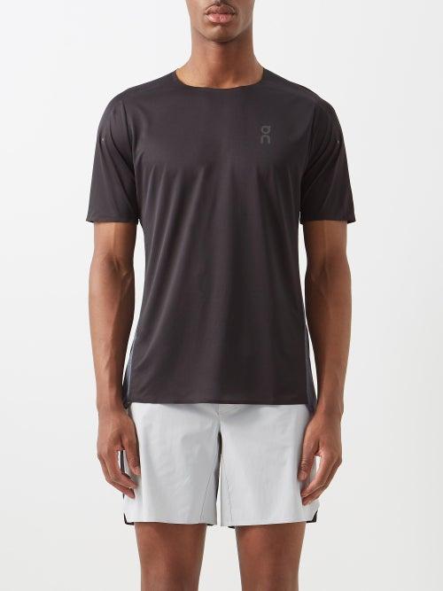 On - Performance Panelled-jersey T-shirt - Mens - Black
