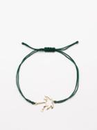 Yvonne Leon - Diamond & 9kt Gold Charm Cord Bracelet - Mens - Dark Green