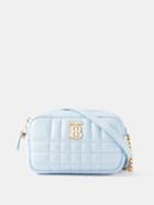 Burberry - Quilted-leather Cross-body Bag - Womens - Pale Blue
