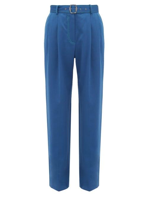 Matchesfashion.com Sies Marjan - Blanche Tailored Wide Leg Trousers - Womens - Blue