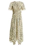 Preen Line Keziah Floral-print Handkerchief-hem Midi Dress