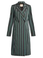 Brock Collection Catch Bibiana Striped Double-breasted Coat