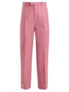 Gucci High-rise Straight-leg Twill Cropped Trousers