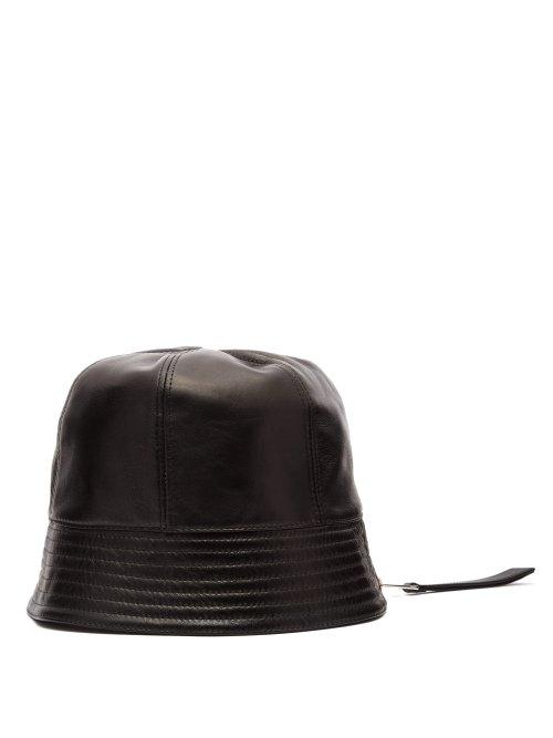 Matchesfashion.com Loewe - Leather Bucket Hat - Womens - Black