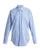 Matchesfashion.com Martine Rose - Striped Cotton Shirt - Womens - Blue Stripe