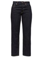Saint Laurent - Cropped High-rise Straight-leg Jeans - Womens - Denim