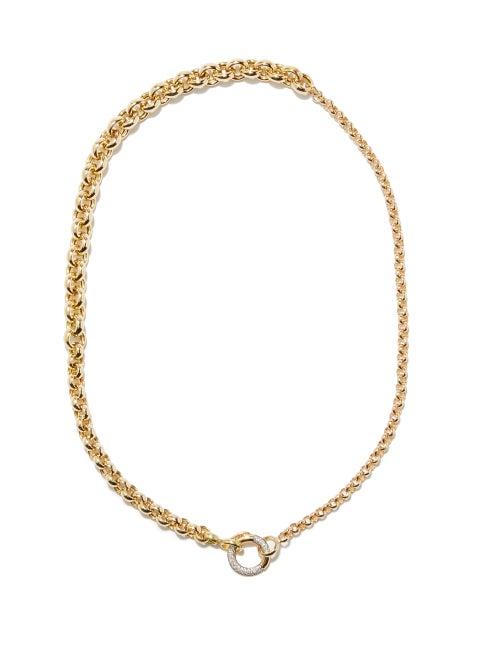 Yvonne Lon - Diamond & 18kt Gold Chain Necklace - Womens - Yellow Gold