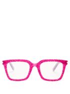 Saint Laurent Rectangle-frame Glitter-acetate Glasses