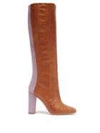 Matchesfashion.com Malone Souliers - X Roksanda Anya Python Leather Boots - Womens - Tan