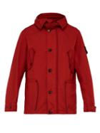 Matchesfashion.com Stone Island - Hooded Drawstring Field Jacket - Mens - Burgundy