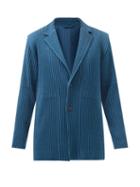 Homme Pliss Issey Miyake - Technical-pleated Blazer - Mens - Blue