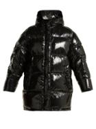 Matchesfashion.com Prada - High Shine Belted Down Filled Coat - Womens - Black