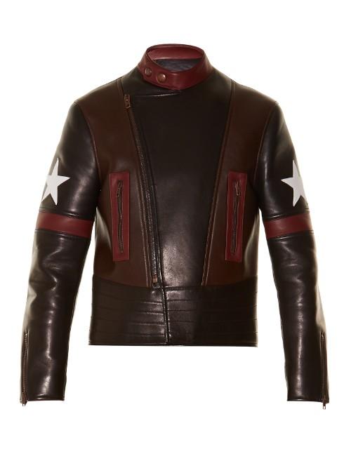 Givenchy Star-appliqu Leather Jacket