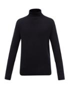 Allude - Marled-cashmere Roll-neck Sweater - Mens - Black