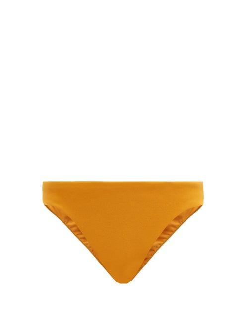 Matchesfashion.com Haight - Basic Low-rise Crepe Bikini Briefs - Womens - Orange