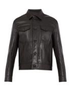 Neil Barrett Point-collar Leather Jacket