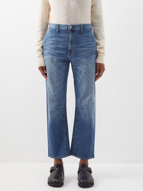 Nili Lotan - Carpenter Cropped Jeans - Womens - Blue
