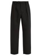 Acne Studios Airan Poly Pleated Straight-leg Trousers