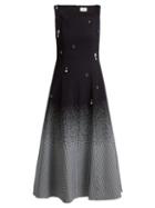 Matchesfashion.com Erdem - Polly Crystal Embellished Cotton Blend Dress - Womens - Black Multi