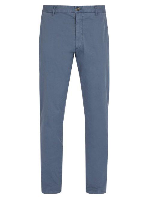 Matchesfashion.com J.w. Brine - Owen Cotton Blend Chino Trousers - Mens - Blue