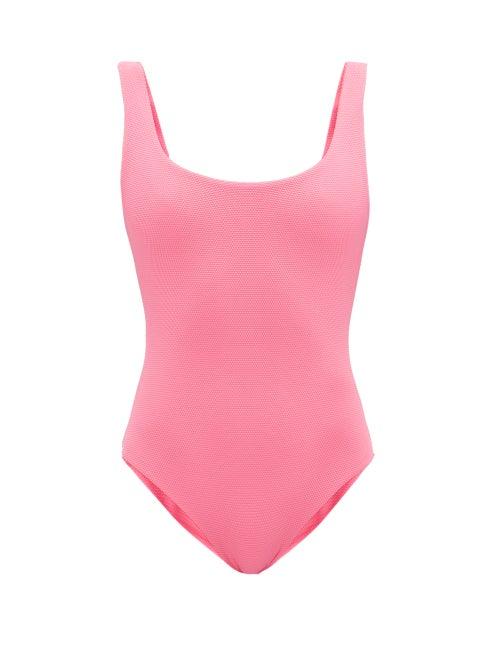 Cossie + Co - The Poppy Scoop-neck Swimsuit - Womens - Light Pink
