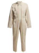 Matchesfashion.com Stella Mccartney - Zipped Twill Boiler Suit - Womens - Beige
