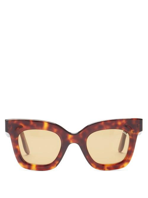 Matchesfashion.com Lapima - Lisa X Oversized Square Acetate Sunglasses - Womens - Tortoiseshell