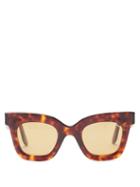 Matchesfashion.com Lapima - Lisa X Oversized Square Acetate Sunglasses - Womens - Tortoiseshell