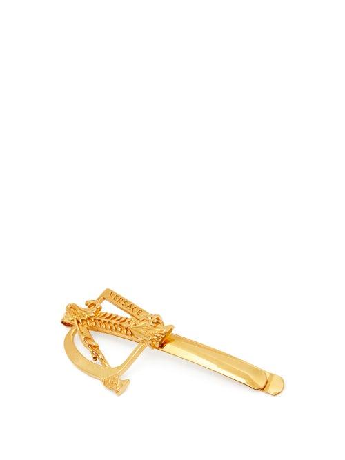 Matchesfashion.com Versace - V Baroque Hair Slide - Womens - Gold