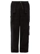 Matchesfashion.com P.a.m. - Patch Pocket Cotton Corduroy Wide Leg Trousers - Mens - Black