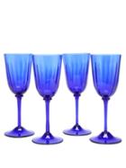 Matchesfashion.com La Doublej - X Salviati Set Of Four Murano Wine Glasses - Womens - Blue