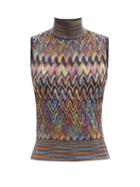 Missoni - Zig-zag Wool Sleeveless Sweater - Womens - Multi