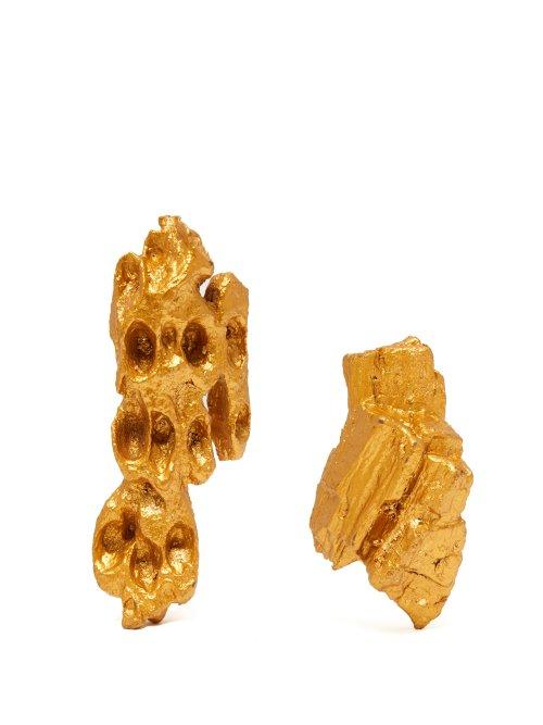 Matchesfashion.com Ingy Stockholm - Object 39 Earrings - Womens - Bronze