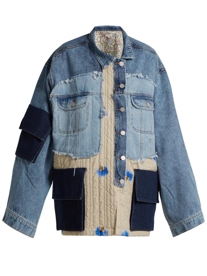 Natasha Zinko Oversized Patchwork Denim Jacket