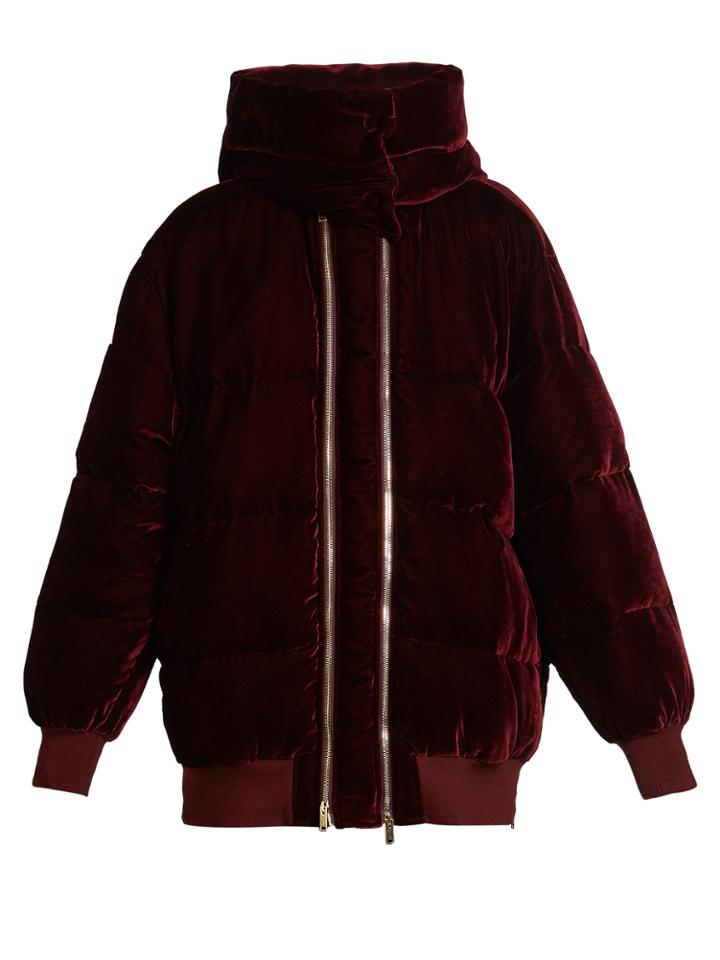 Stella Mccartney Stefani Oversized Quilted-velvet Jacket