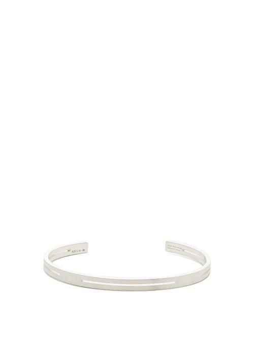 Matchesfashion.com Le Gramme - Le 27 Sterling Silver Cuff Bracelet - Mens - Silver