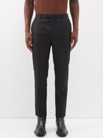 Sfr - Harvey Pleated-twill Trousers - Mens - Black