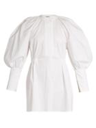 Ellery Medusa Bubble-sleeved Stretch-cotton Mini Dress