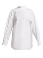 Matchesfashion.com Jil Sander - Sleeve Buttoned Cotton Shirt - Womens - White
