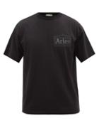 Aries - Temple Logo-print Cotton-jersey T-shirt - Mens - Black