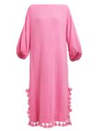 Matchesfashion.com Rhode Resort - Delilah Pom Pom Cotton Dress - Womens - Pink