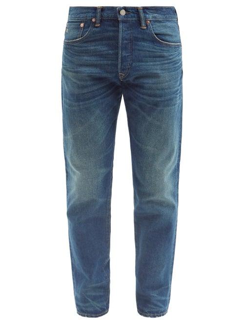 Matchesfashion.com Rrl - Washed Slim-leg Jeans - Mens - Dark Blue