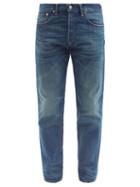 Matchesfashion.com Rrl - Washed Slim-leg Jeans - Mens - Dark Blue