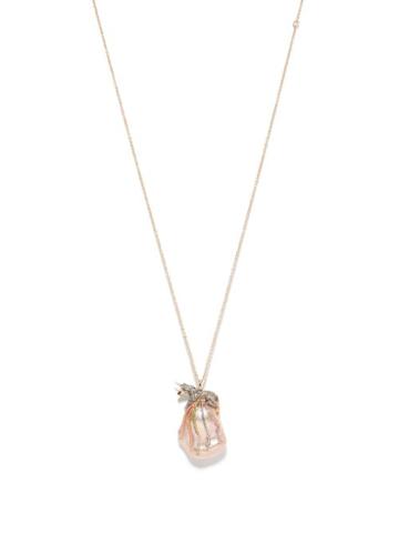 Bibi Van Der Velden - Unicorn Diamond, Pearl & 18kt Rose-gold Necklace - Womens - Pearl