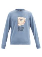 Matchesfashion.com Undercover - Fallen Man Cotton-jersey Sweatshirt - Mens - Blue