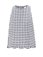Lisa Marie Fernandez - Scalloped-edge Gingham-boucl Top - Womens - Navy White